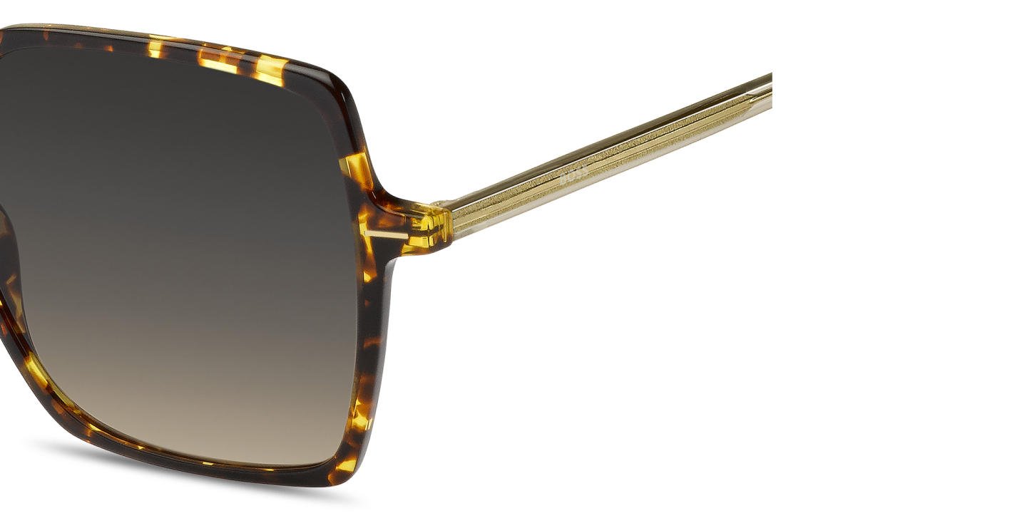 Hugo Boss Logo Signature Oversized Square Sunglasses in Yellow Havana – Product Photo 3