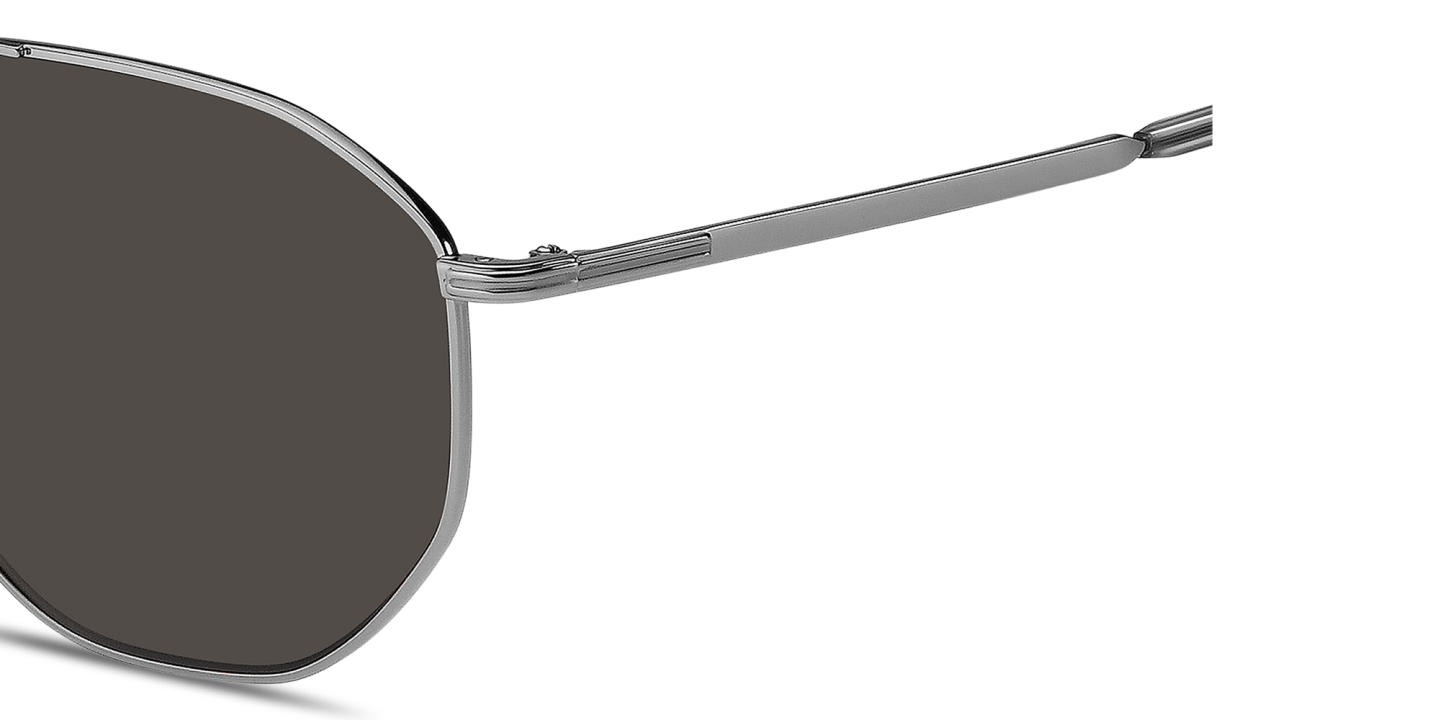 Shop Hugo Boss Logo Signature Aviator Sunglasses in Ruthenium online.