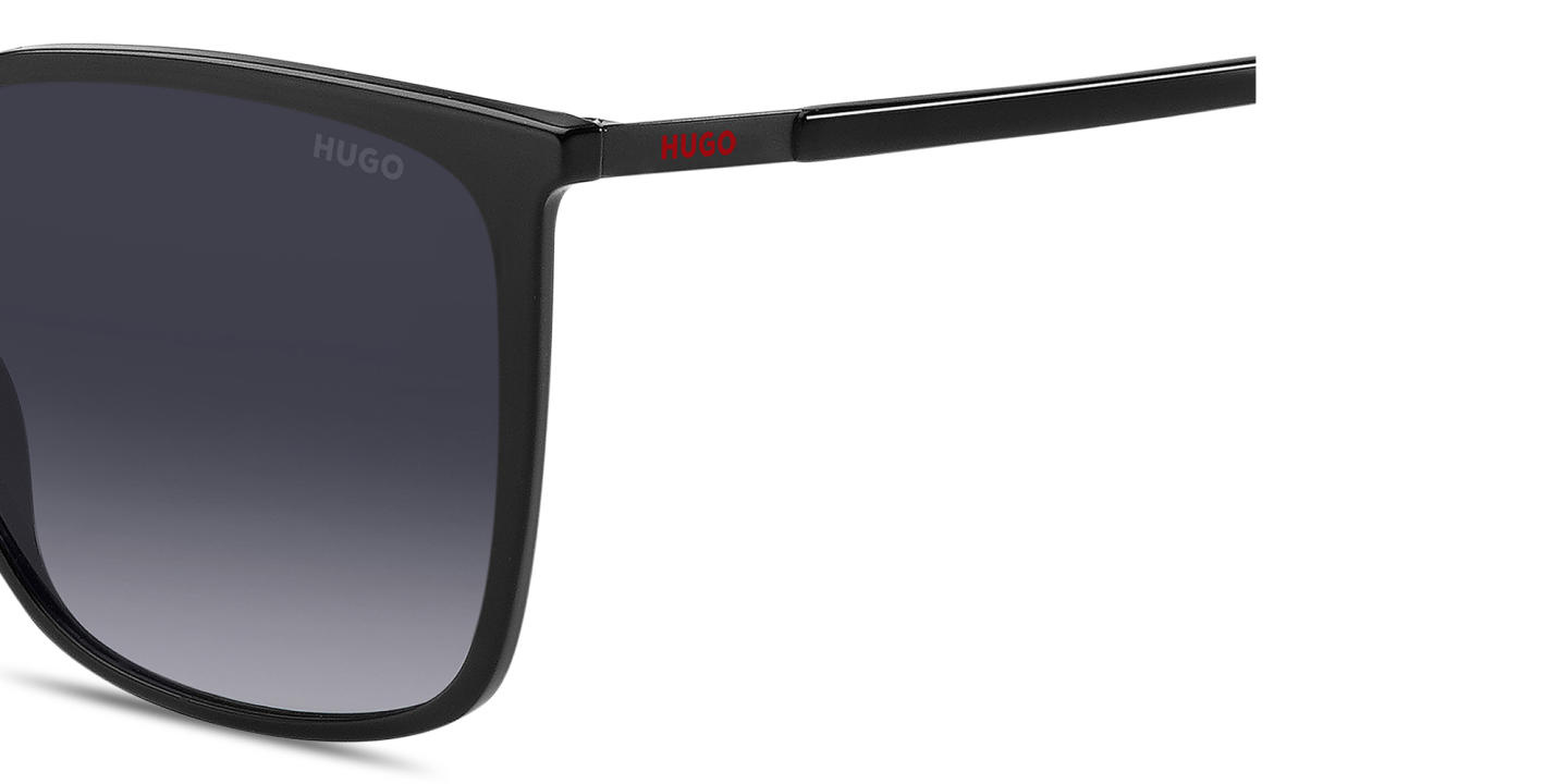 Shop Hugo Boss Logo Signature Square Sunglasses in Black online.