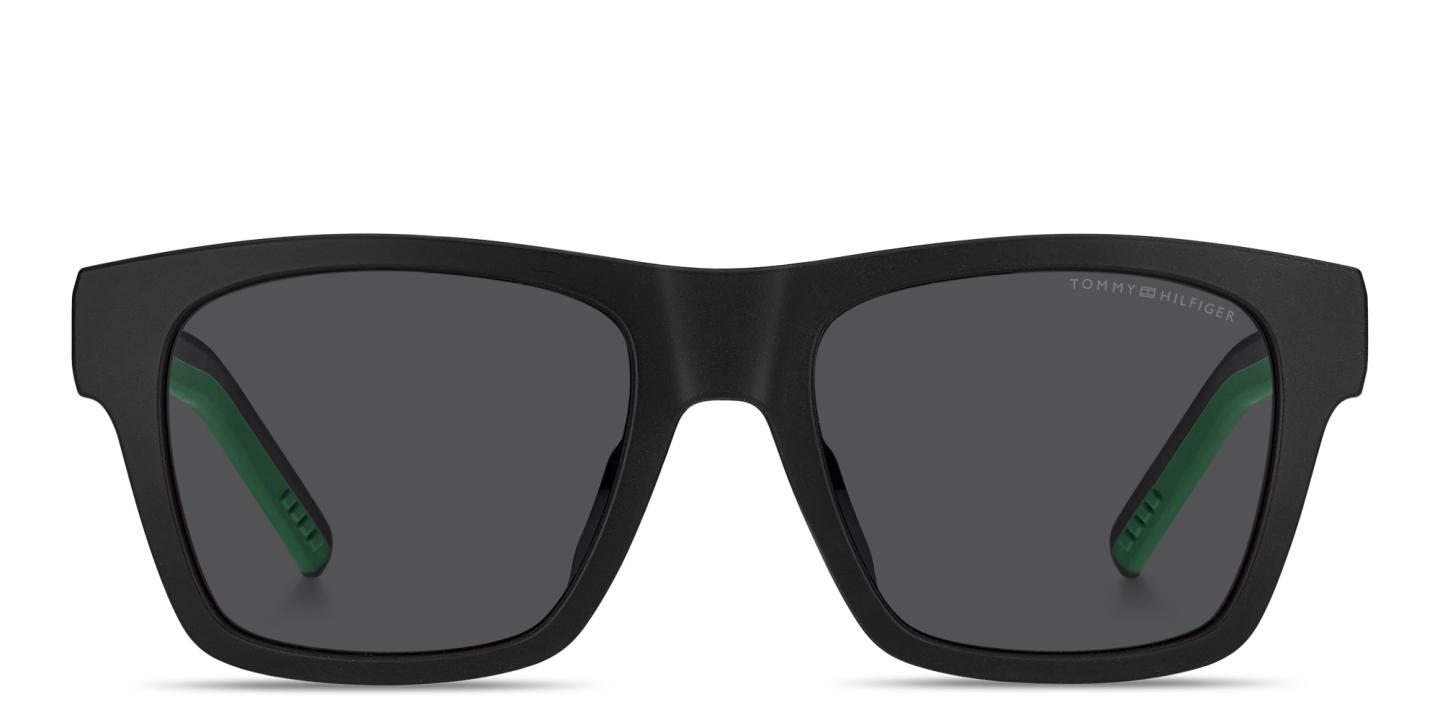 Tommy Hilfiger Logo Square Sunglasses in Matte Black – Product Photo 0