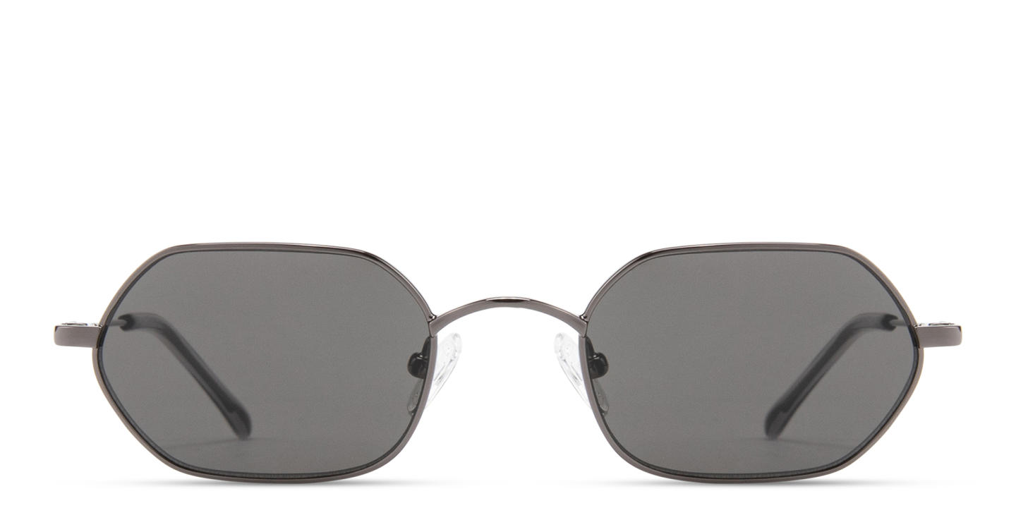 Shop TRICE Logo Irregular Sunglasses in Gunmetal online.