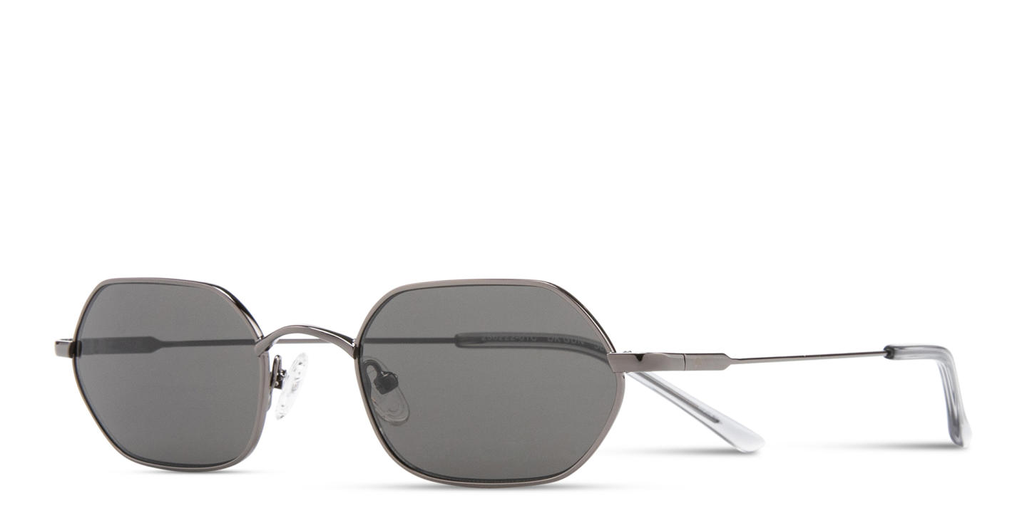 Shop TRICE Logo Irregular Sunglasses in Gunmetal online.