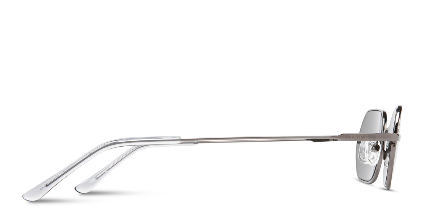 Shop TRICE Logo Irregular Sunglasses in Gunmetal online.