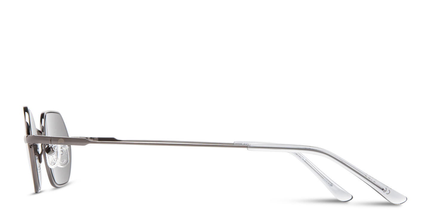 Shop TRICE Logo Irregular Sunglasses in Gunmetal online.