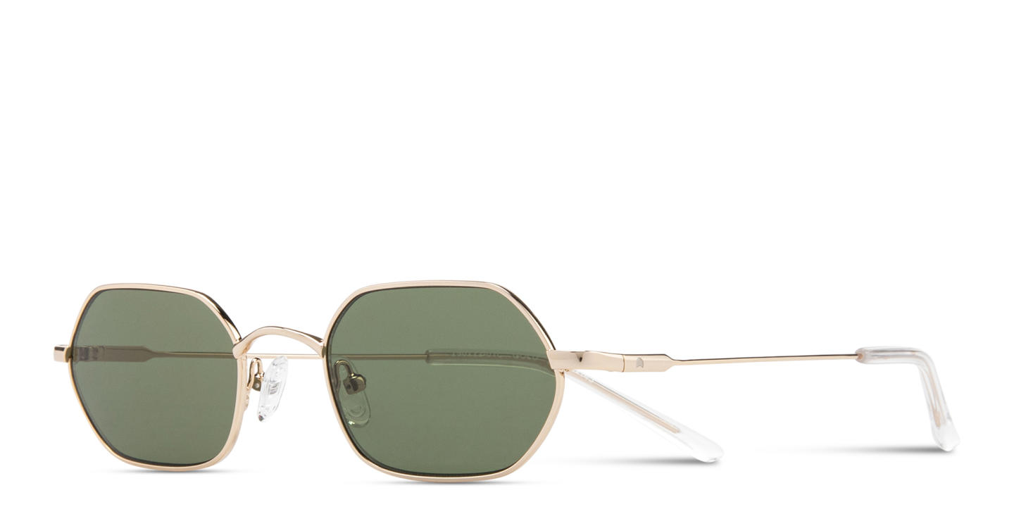 Shop TRICE Logo Irregular Sunglasses in Gold online.
