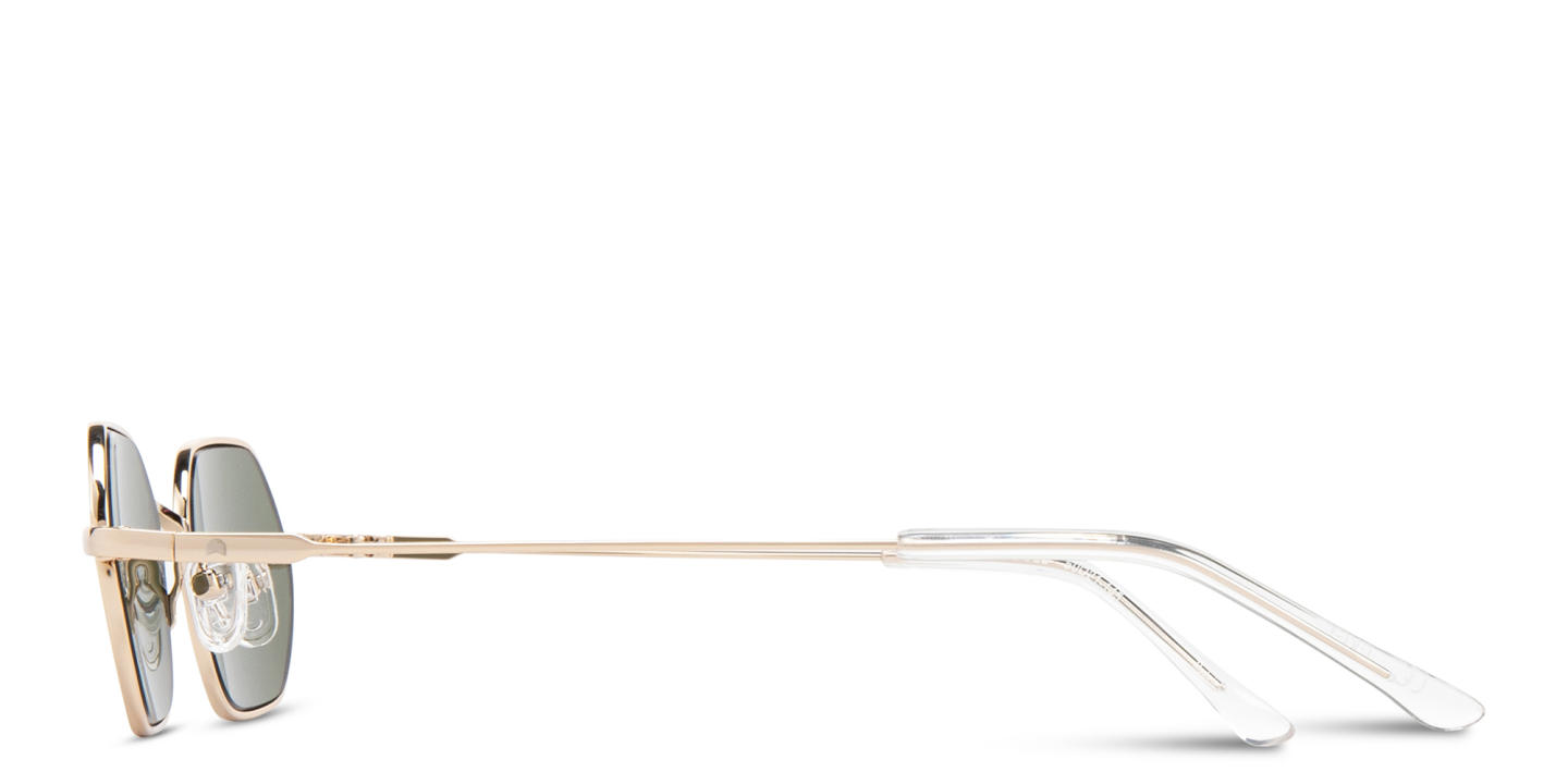 Shop TRICE Logo Irregular Sunglasses in Gold online.