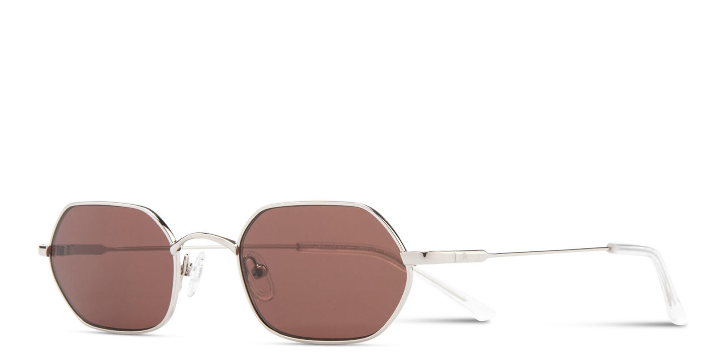 Shop TRICE Logo Irregular Sunglasses in Silver online.