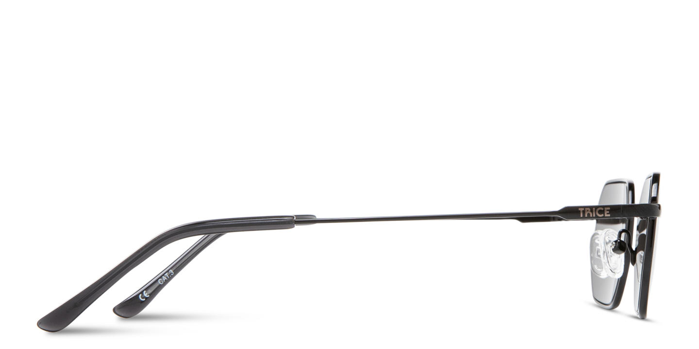 Shop TRICE Logo Irregular Sunglasses in Black online.