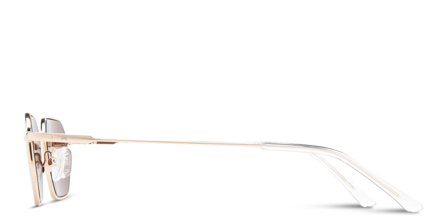 Shop TRICE Logo Irregular Sunglasses in Gold online.