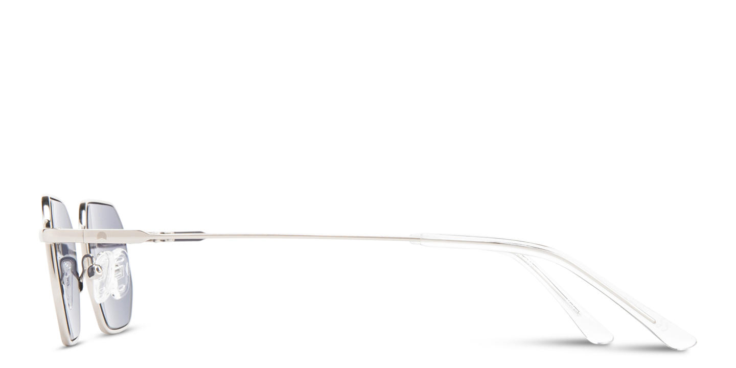 Shop TRICE Logo Irregular Sunglasses in Silver online.