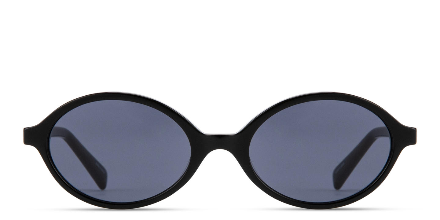Shop TRICE Logo Oval Sunglasses in Black online.