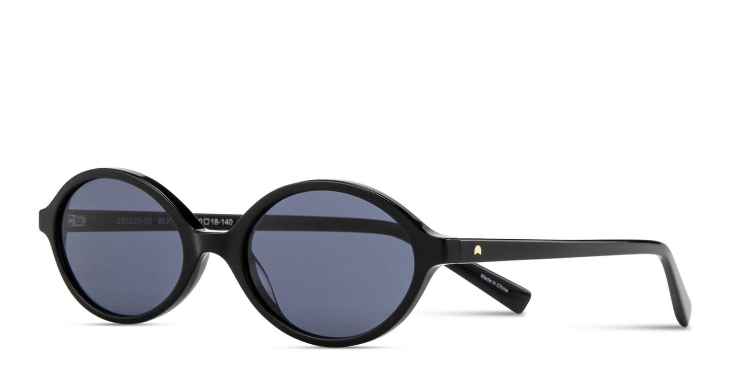 Shop TRICE Logo Oval Sunglasses in Black online.