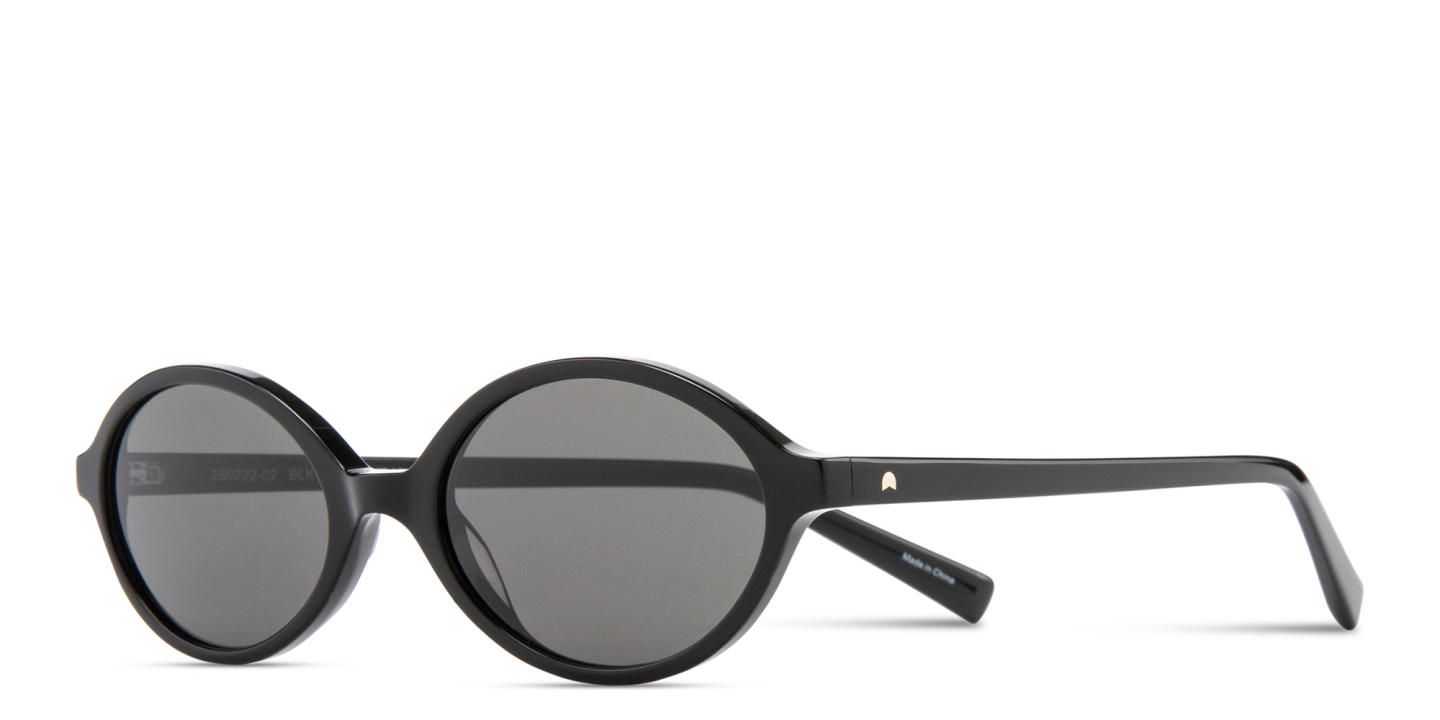 Shop TRICE Logo Oval Sunglasses in Black online.