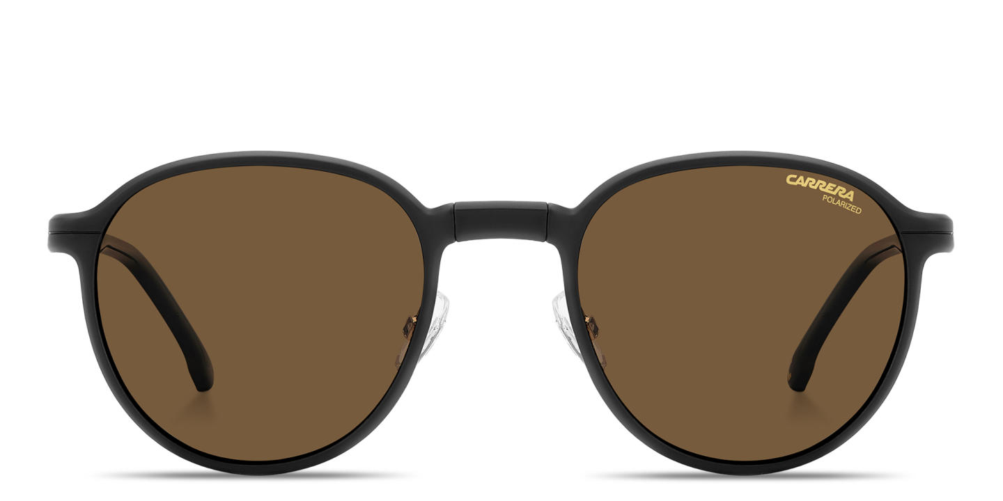 Shop Carrera Clip-On Panthos Eyeglasses in Gold online.