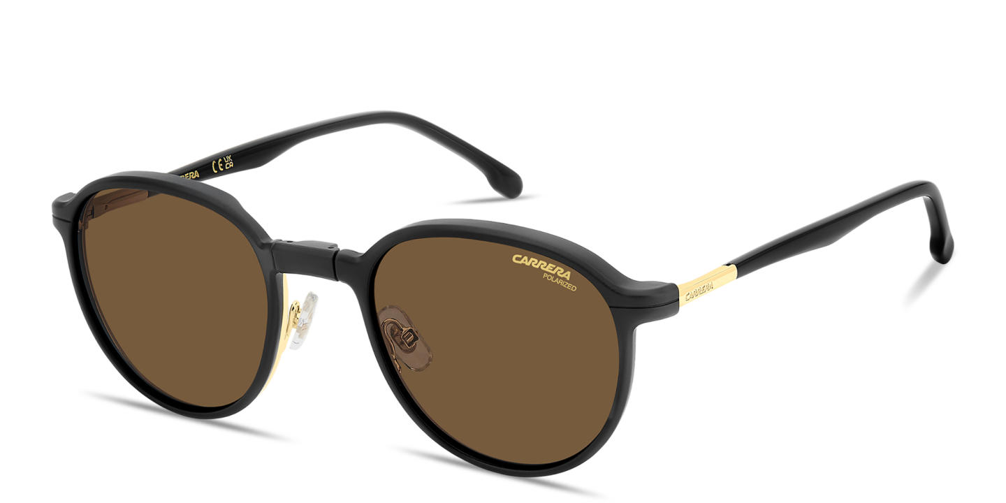 Shop Carrera Clip-On Panthos Eyeglasses in Gold online.