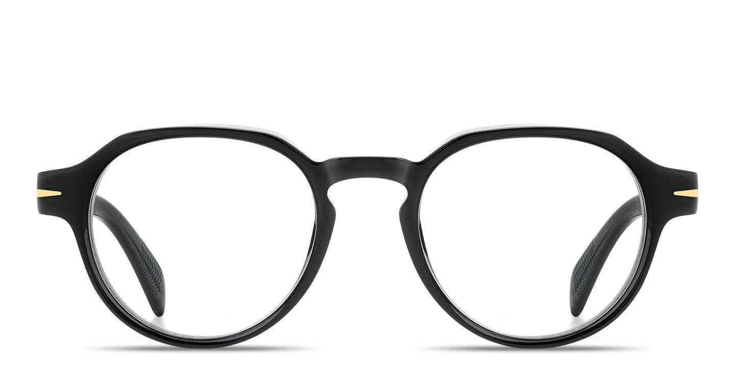 Shop DAVID BECKHAM Talisman Panthos Eyeglasses in Black online.