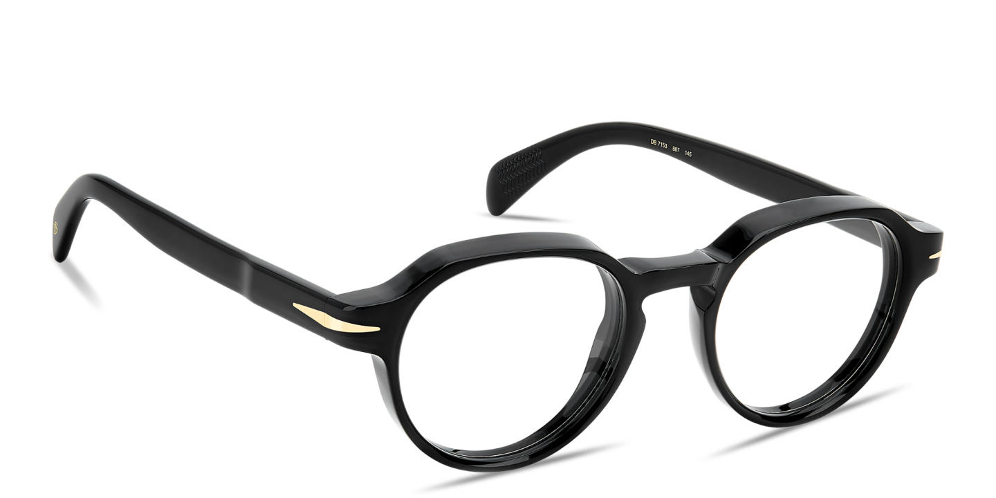 Shop DAVID BECKHAM Talisman Panthos Eyeglasses in Black online.