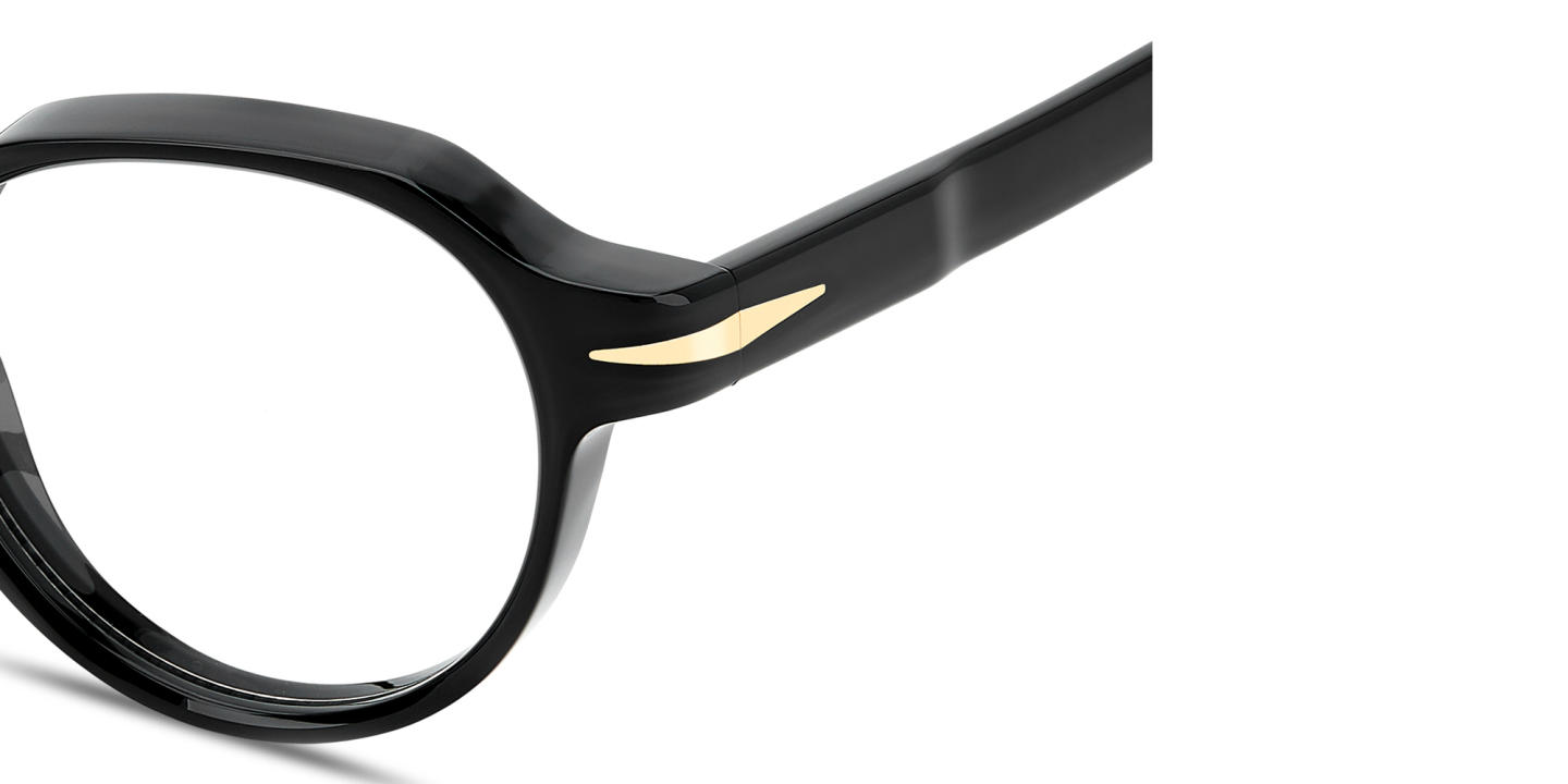 Shop DAVID BECKHAM Talisman Panthos Eyeglasses in Black online.