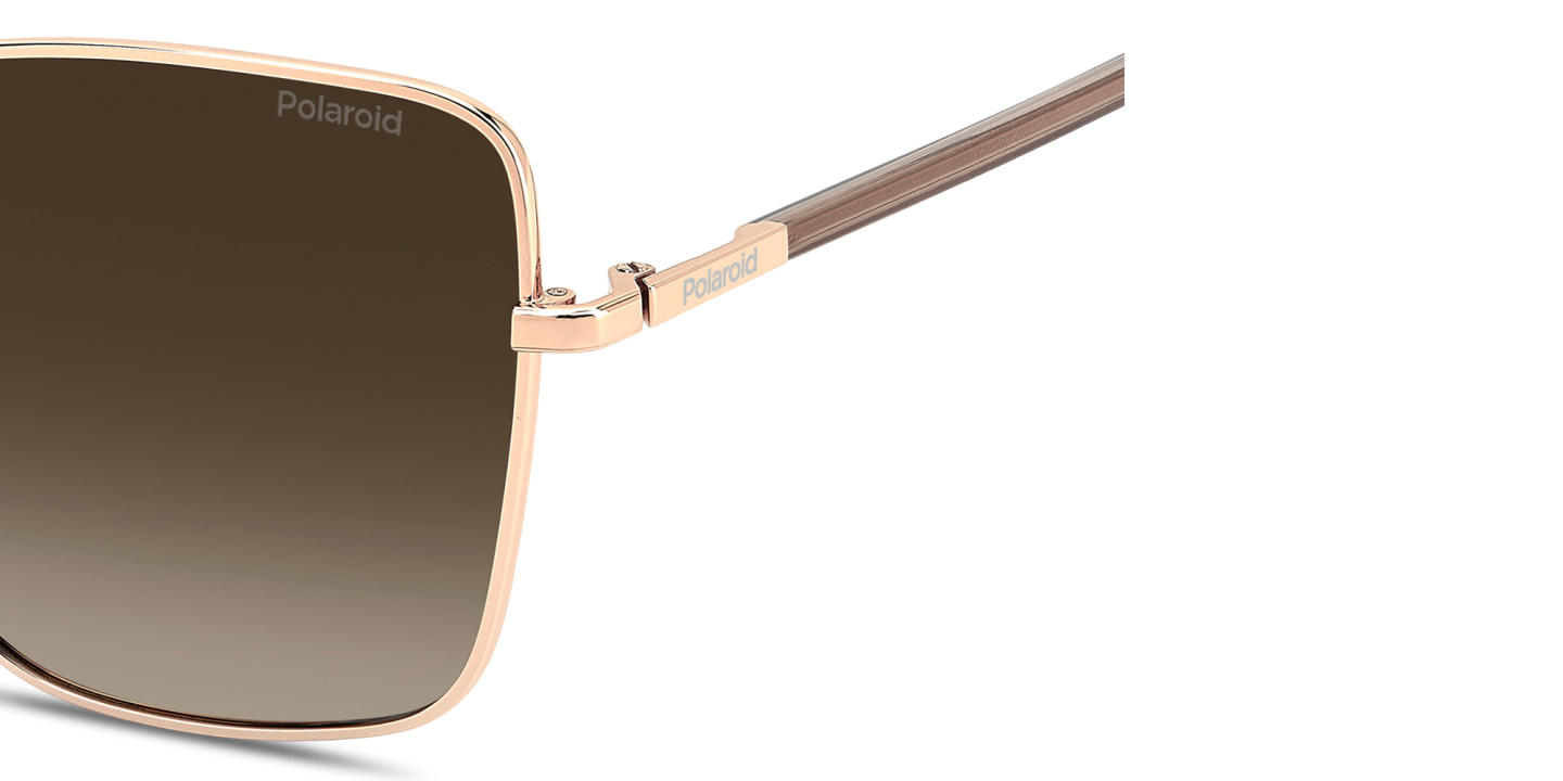 Polaroid Engraved Logo Cat-Eye Sunglasses in Gold – Product Photo 3