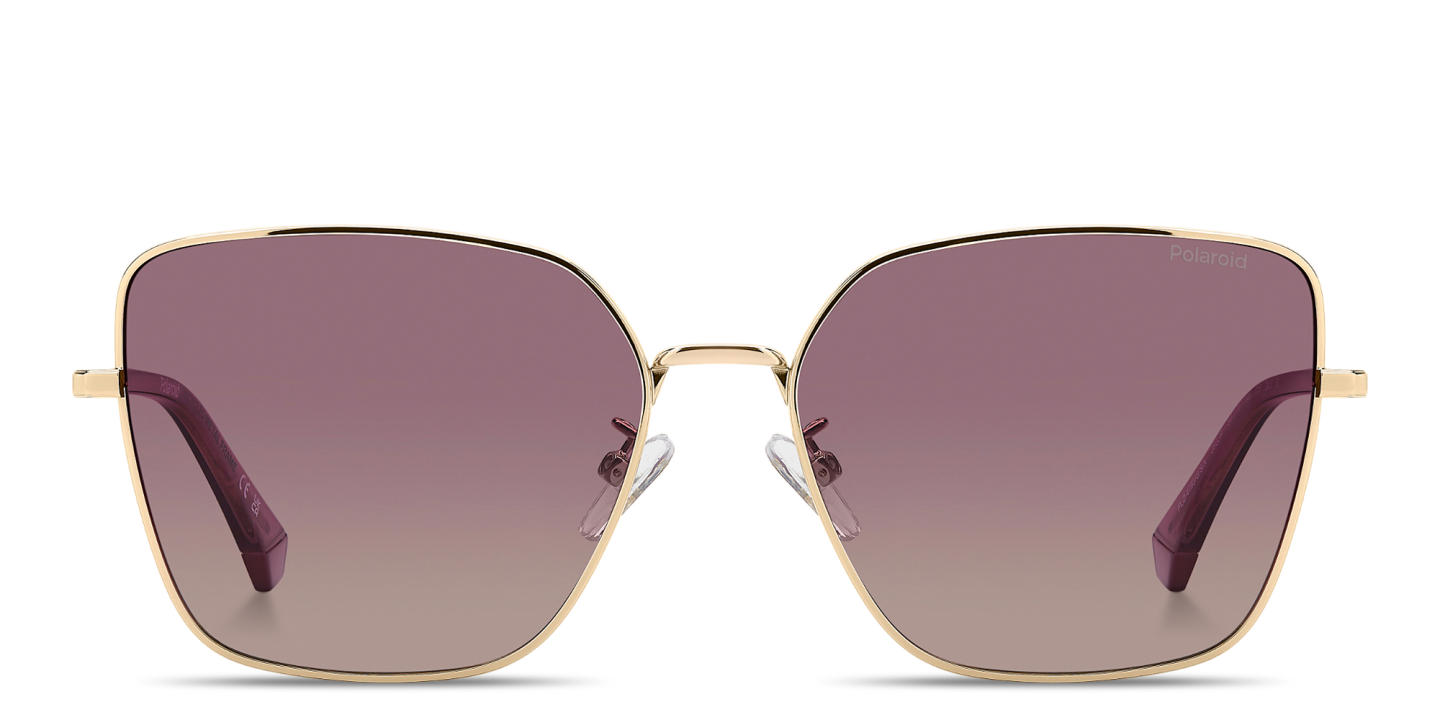 Polaroid Engraved Logo Cat-Eye Sunglasses in Gold – Product Photo 0