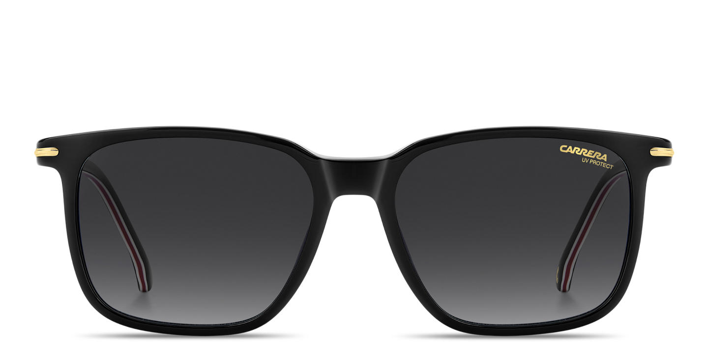 Shop Carrera Logo Lettering Rectangle Sunglasses in Black online.
