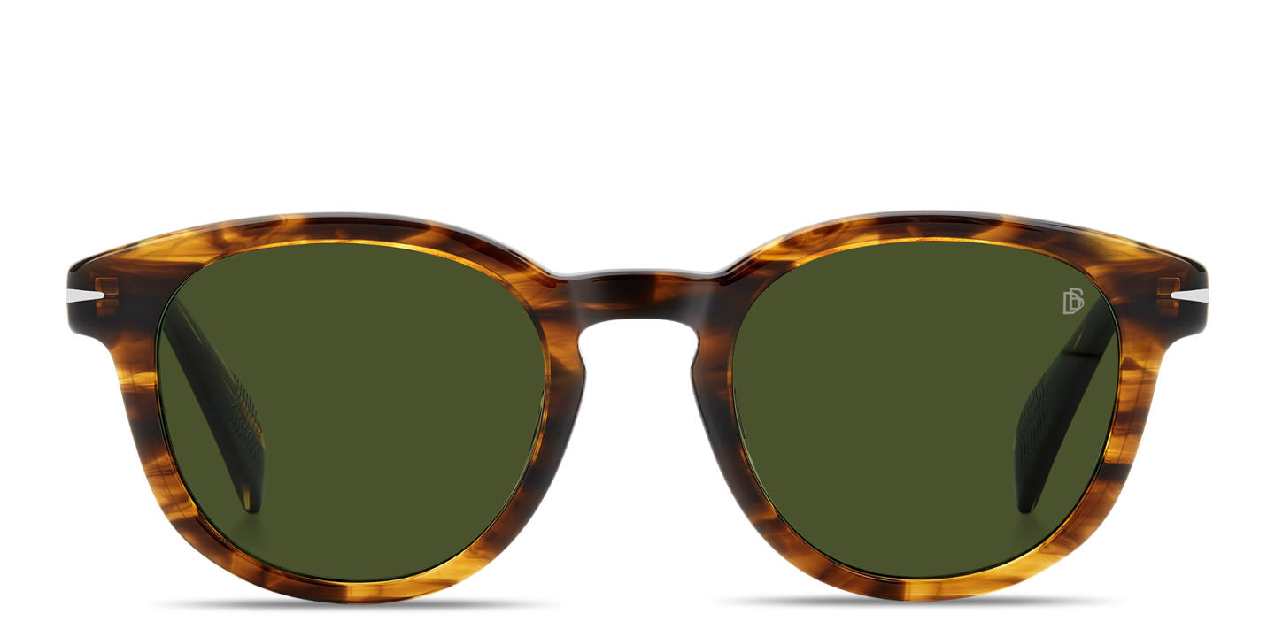 Shop DAVID BECKHAM Talisman Panthos Sunglasses in Brown Horn online.