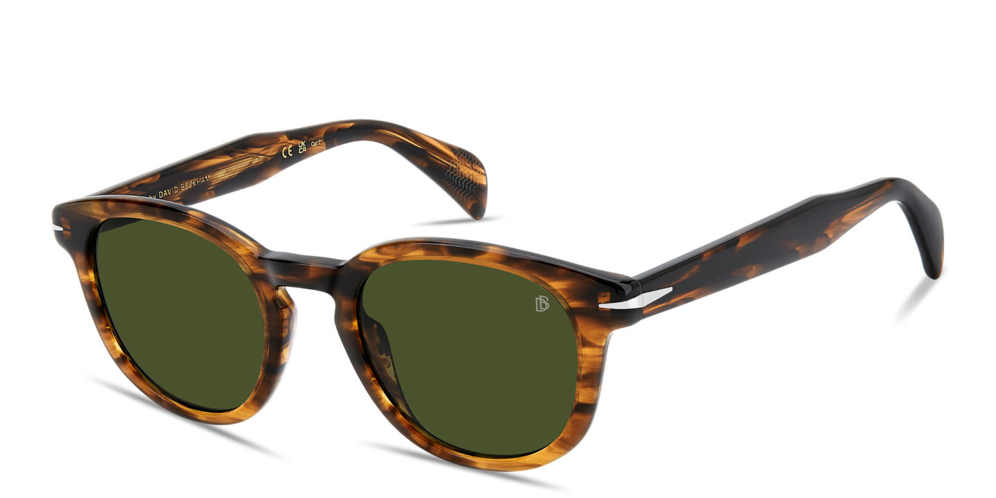 Shop DAVID BECKHAM Talisman Panthos Sunglasses in Brown Horn online.