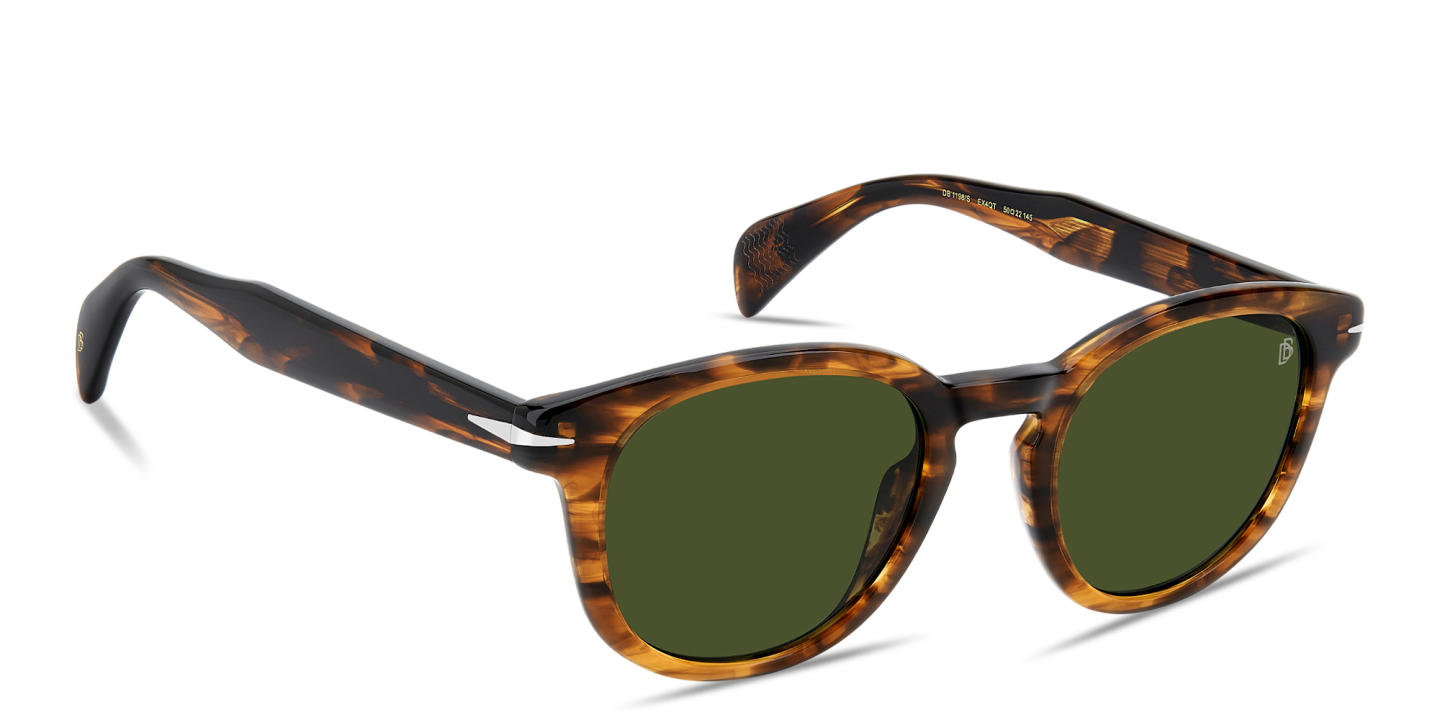 Shop DAVID BECKHAM Talisman Panthos Sunglasses in Brown Horn online.