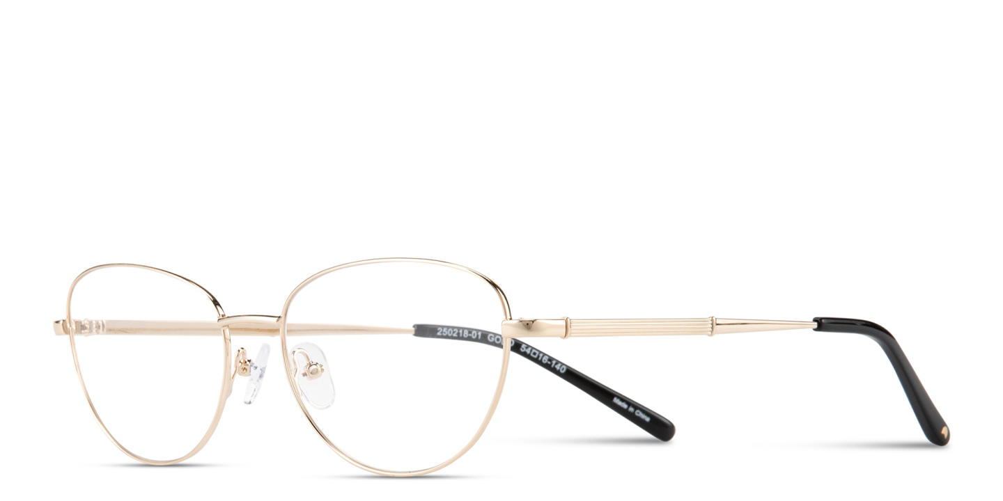 Shop TRICE Logo Cat-Eye Eyeglasses in Gold online.