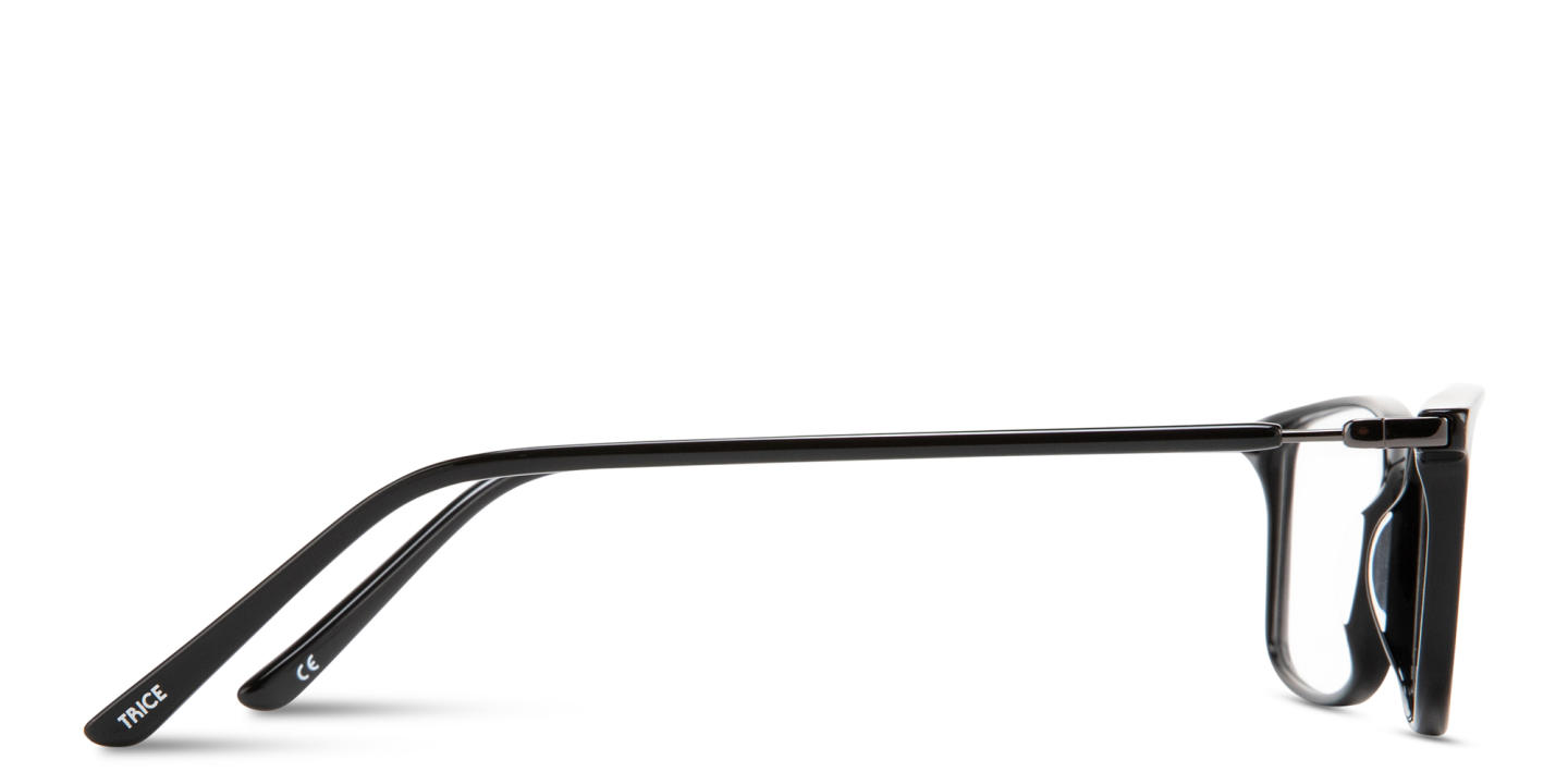 Shop TRICE Logo Rectangle Eyeglasses in Black online.