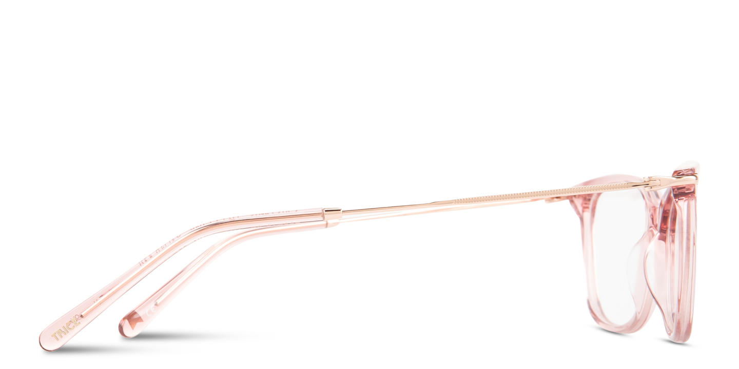 Shop TRICE Logo Cat-Eye Eyeglasses in Transparent Pink online.