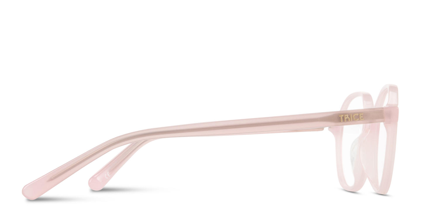 Shop TRICE Logo Kids Square Eyeglasses in Pink online.