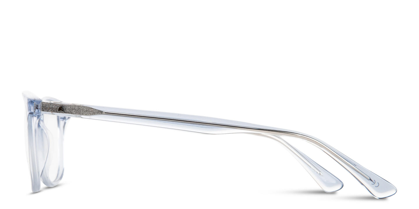 Shop TRICE Logo Kids Square Eyeglasses in Transparent Blue online.