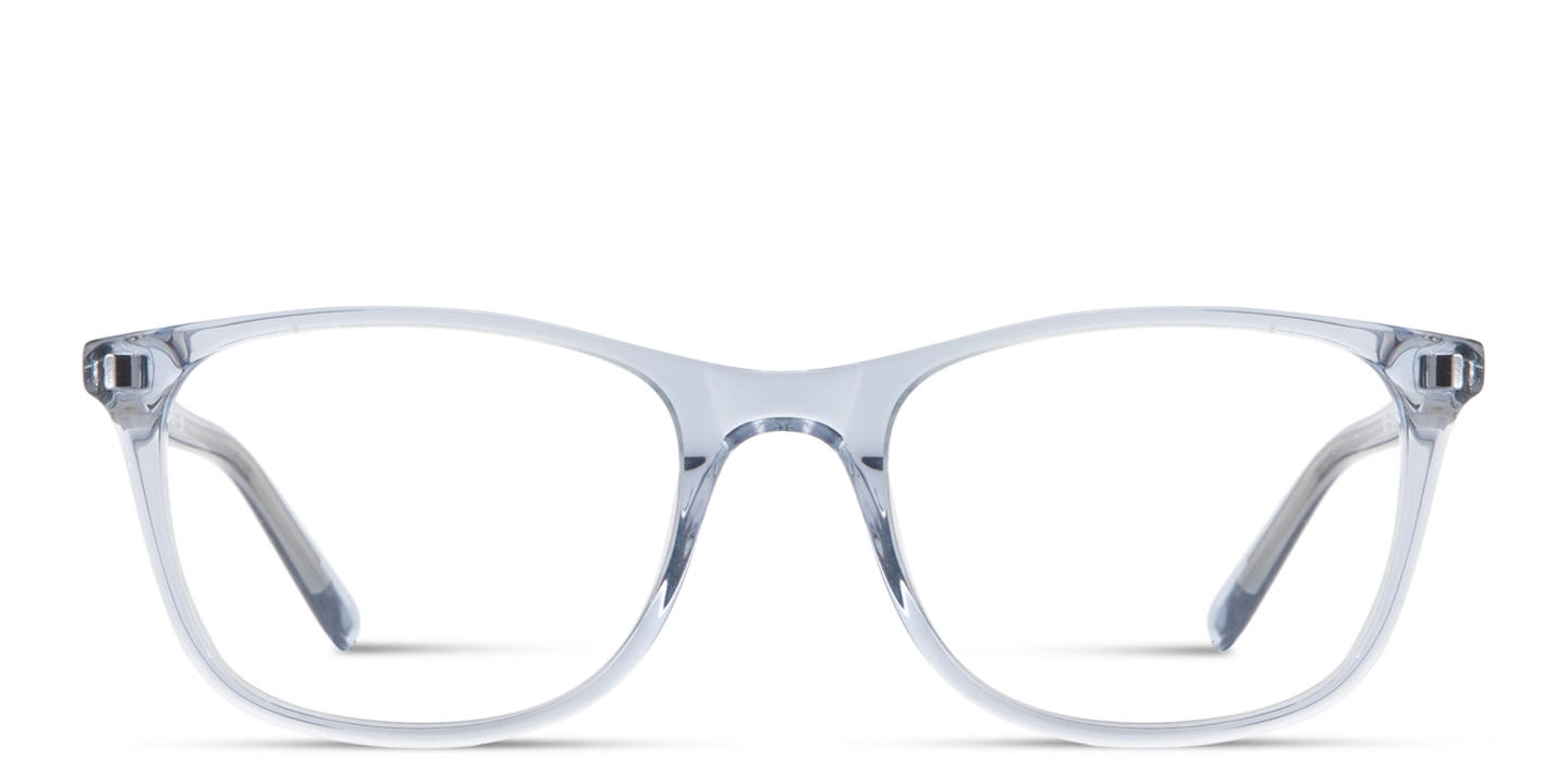 Shop TRICE Logo Kids Square Eyeglasses in Transparent Blue online.