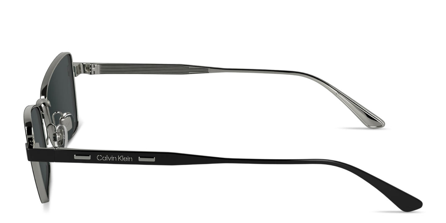 Shop Calvin Klein Logo Signature Cat-Eye Sunglasses in Black online.