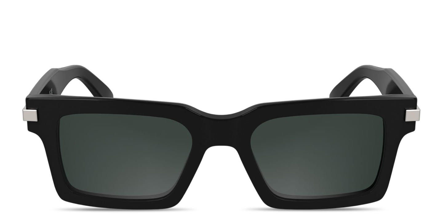 Shop Calvin Klein Logo Lettering Unisex Rectangle Sunglasses in Black online.