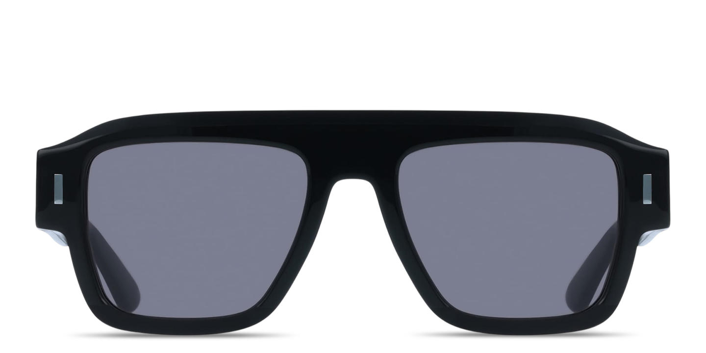 Shop Calvin Klein Logo Lettering Rectangle Sunglasses in Black online.