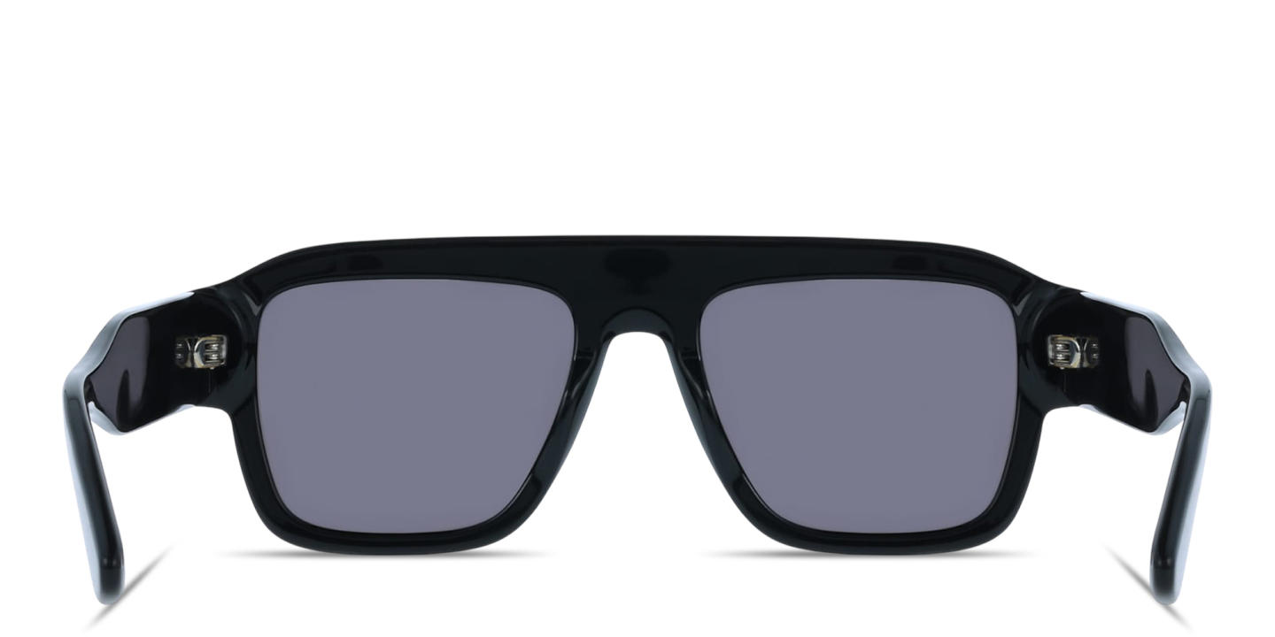 Shop Calvin Klein Logo Lettering Rectangle Sunglasses in Black online.