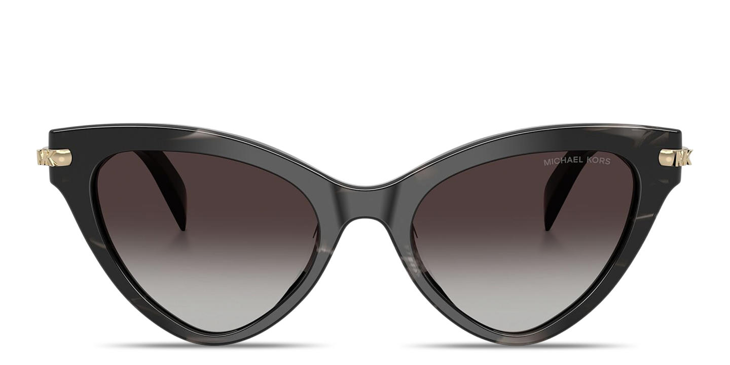 Shop Michael Kors Roanoke Cat-Eye Sunglasses in Black Horn online.