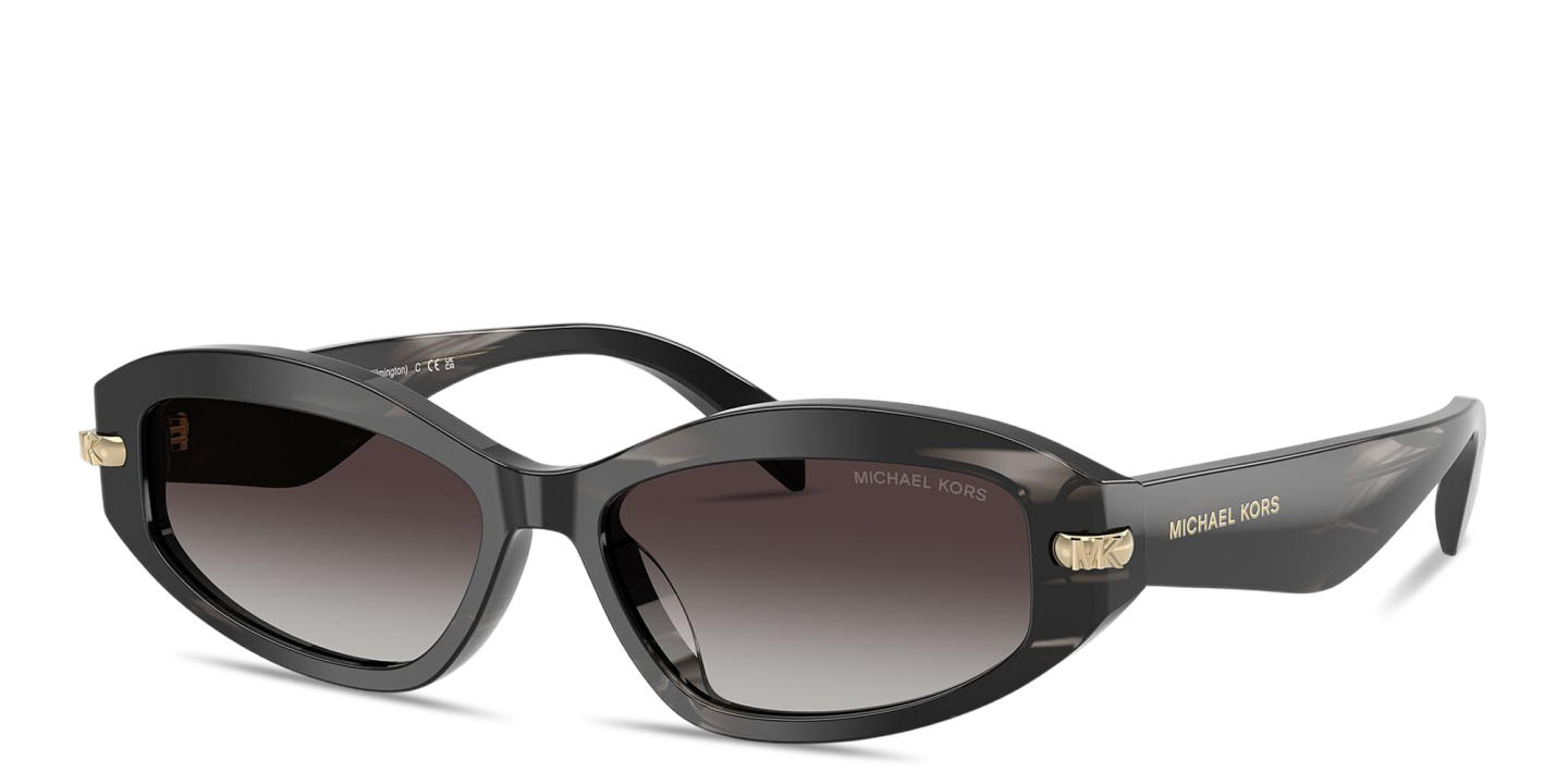 Michael Kors Wilmington Oval Sunglasses in Black Horn – Product Photo 1