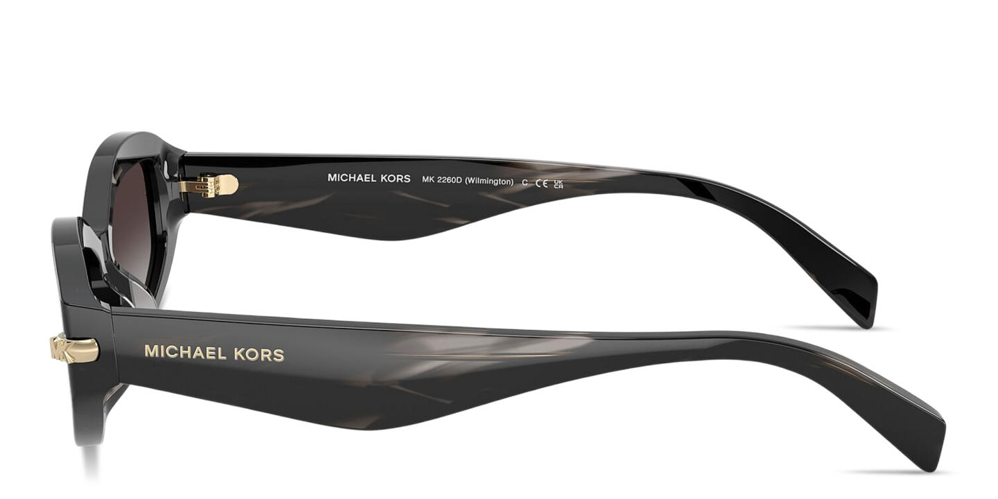 Michael Kors Wilmington Oval Sunglasses in Black Horn – Product Photo 2