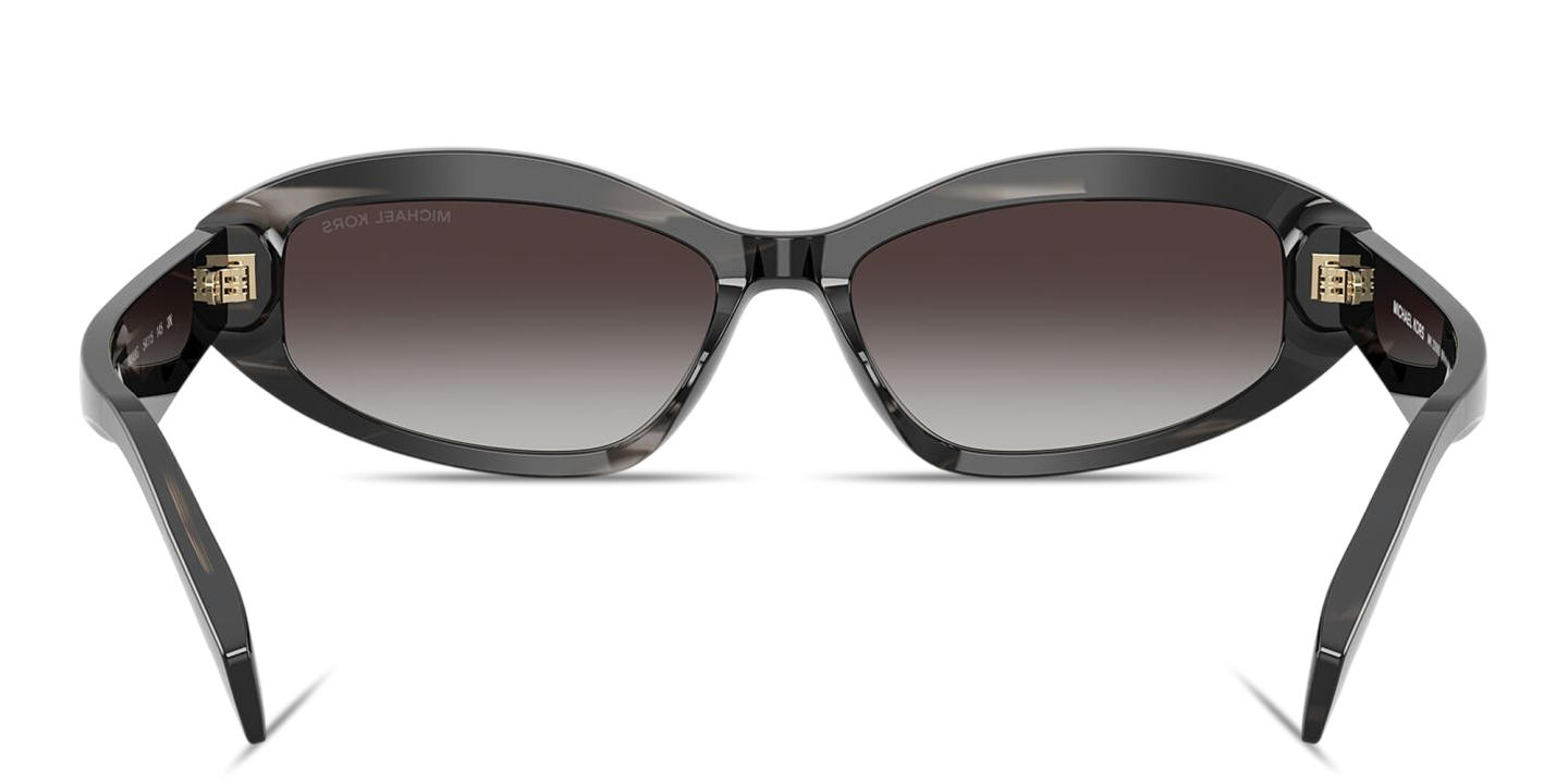 Michael Kors Wilmington Oval Sunglasses in Black Horn – Product Photo 3