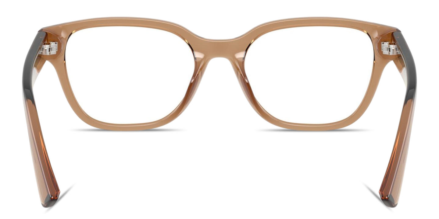 Shop Armani Exchange A|X Logo Cat-Eye Eyeglasses in Transparent Brown online.