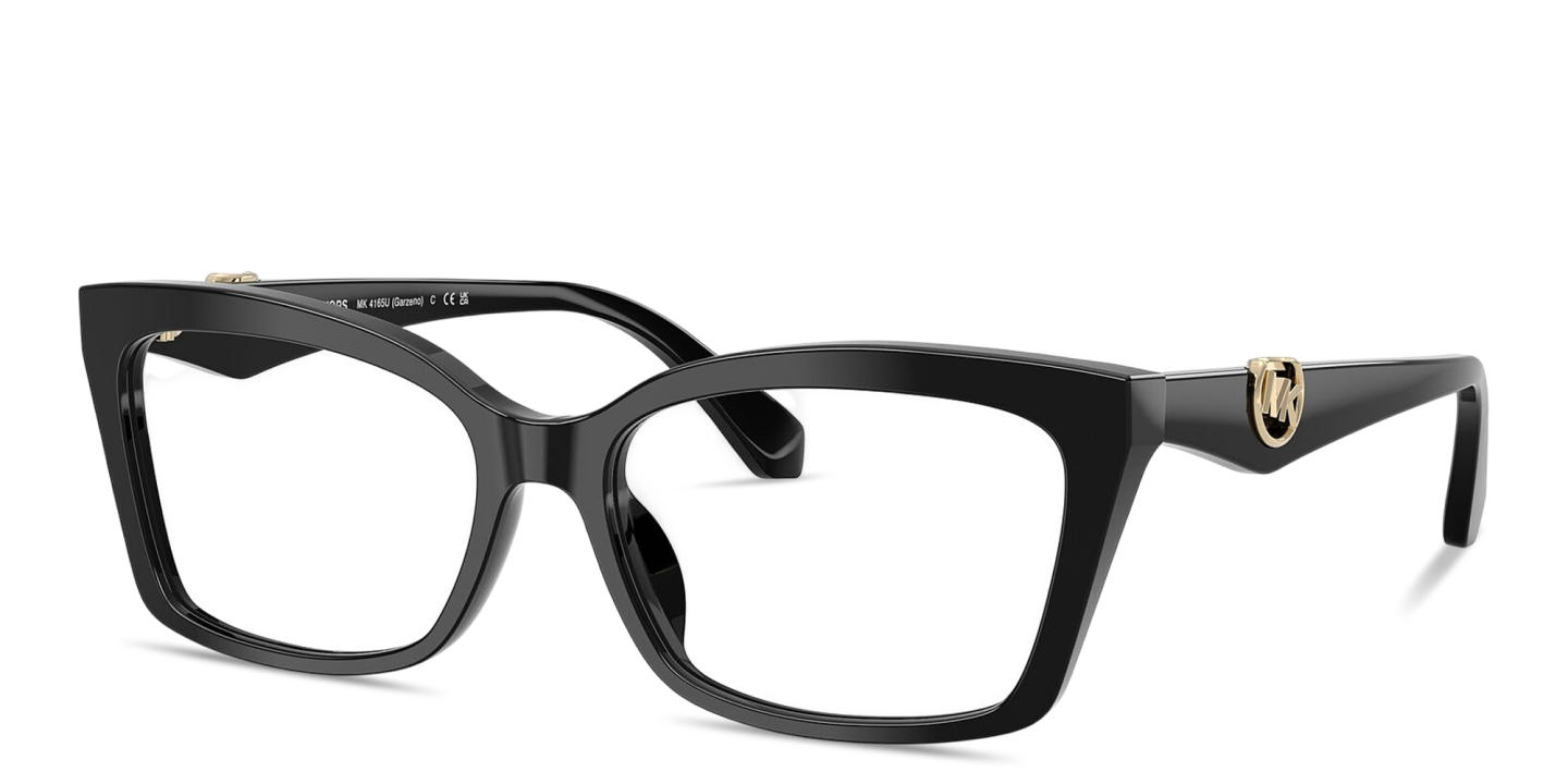 Michael Kors Garzeno Wide Rectangle Eyeglasses in Black – Product Photo 1