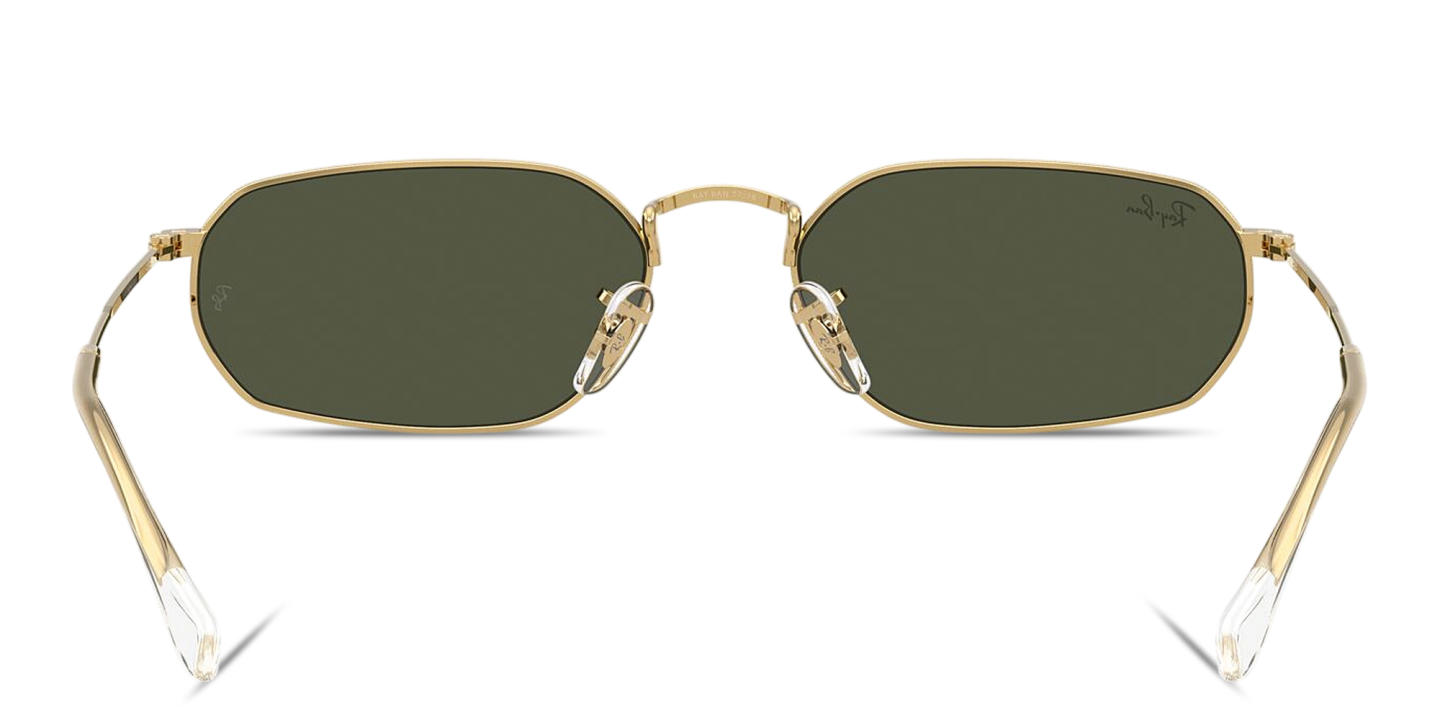 Shop Ray-Ban Logo Signature Unisex Irregular Sunglasses in Arista Gold online.