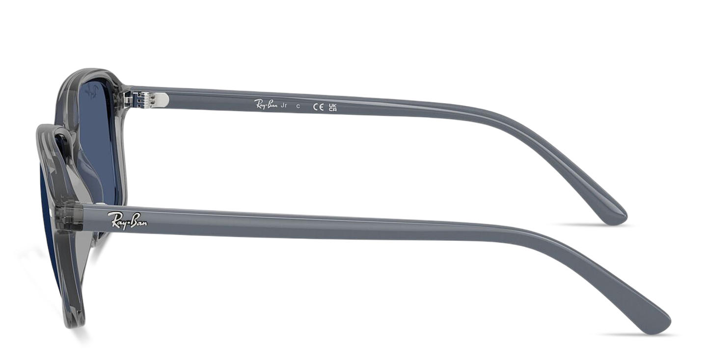 Ray-Ban Embossed Logo Kids Square Sunglasses in Transparent Grey – Product Photo 2