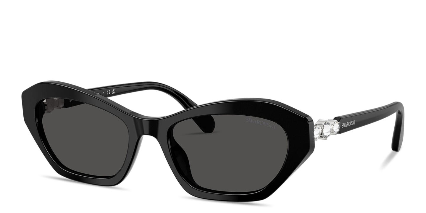 Shop Swarovski Crystal Cat-Eye Sunglasses in Black online.