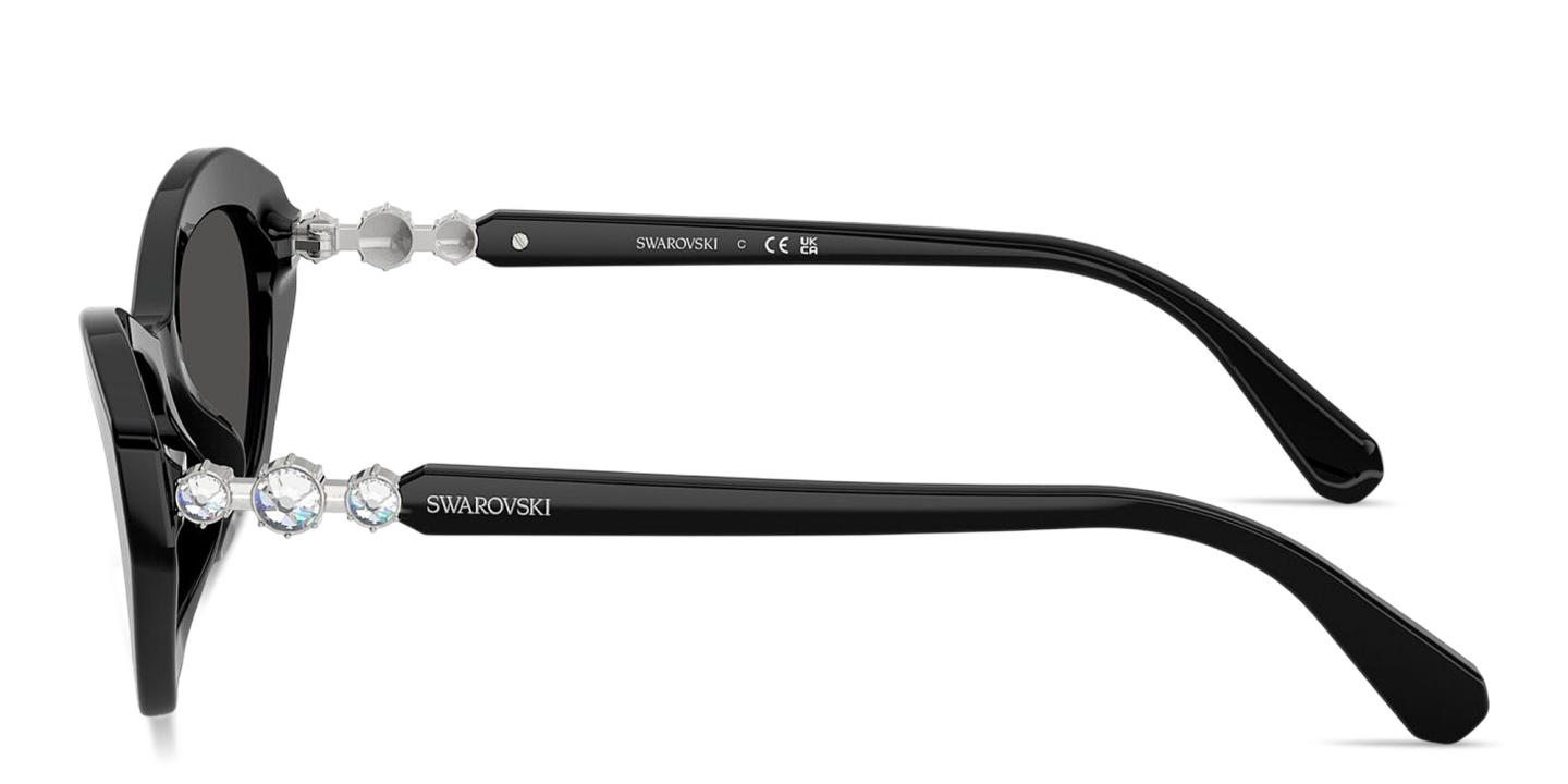 Shop Swarovski Crystal Cat-Eye Sunglasses in Black online.