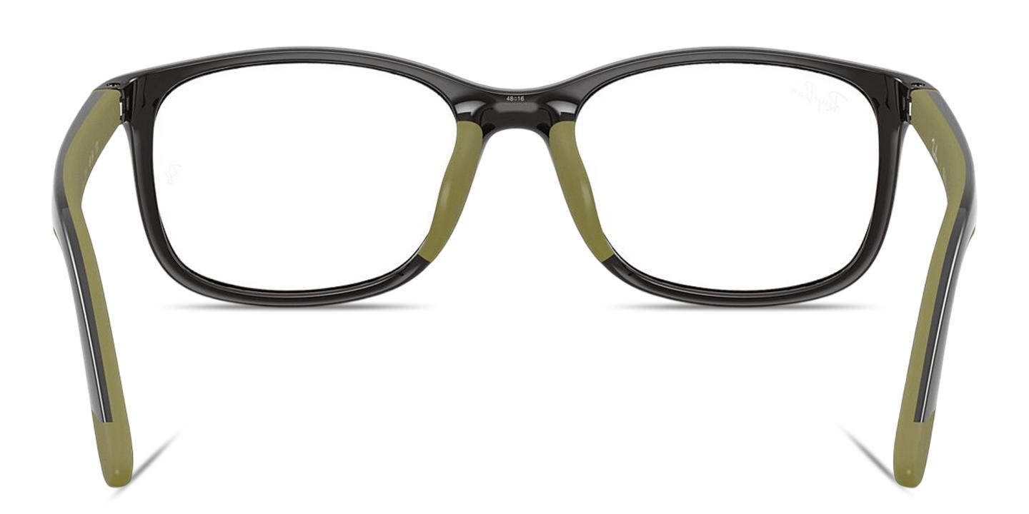 Shop Ray-Ban Optics Kids Bio-Based Pillow Eyeglasses in Grey On Rubber Green online.
