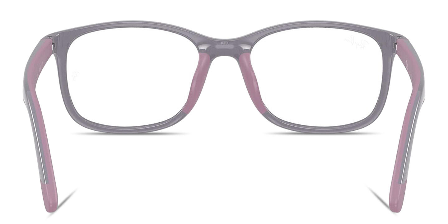 Shop Ray-Ban Optics Kids Bio-Based Pillow Eyeglasses in Purple On Rubber Pink online.